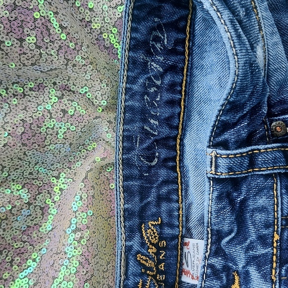 Silver Blue Jean Shorts Classic Cut-Off Style Tuesday 27! - Picture 3 of 3